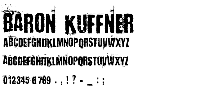 Baron Kuffner font